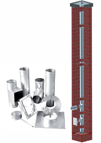 Einwandiges Schornsteinsystem (EW)